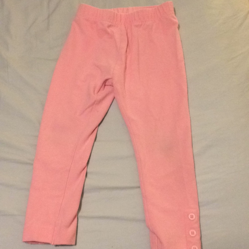 Hanna andersson pink pant with button detail